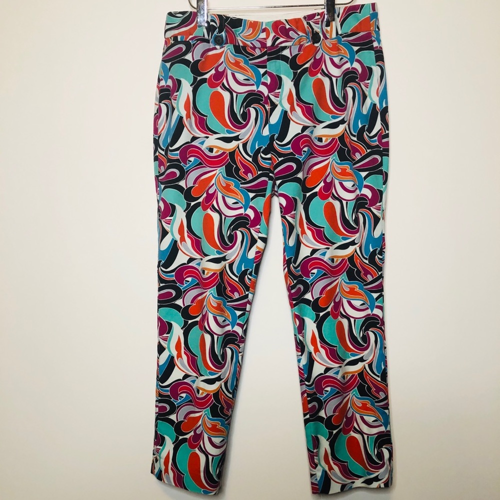 Banana Republic Size 8 Martin Fit Paisley Pant
